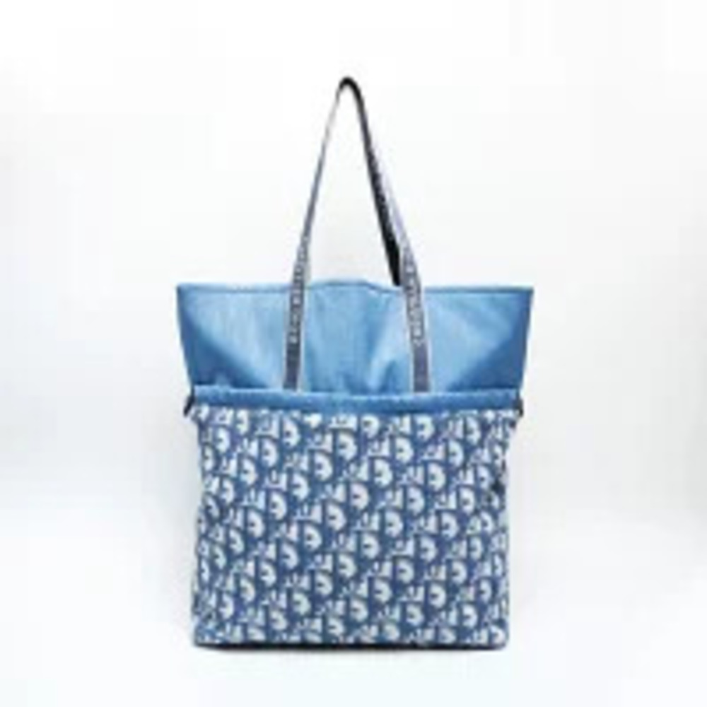 Dior Beach Pile Blue Trotter Christian Tote  Bag
